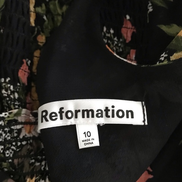 Reformation Twilight dress lemon print SZ 10 - Picture 7 of 9